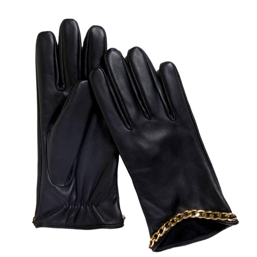 Bangley Mischa Leather gloves with chain NEW